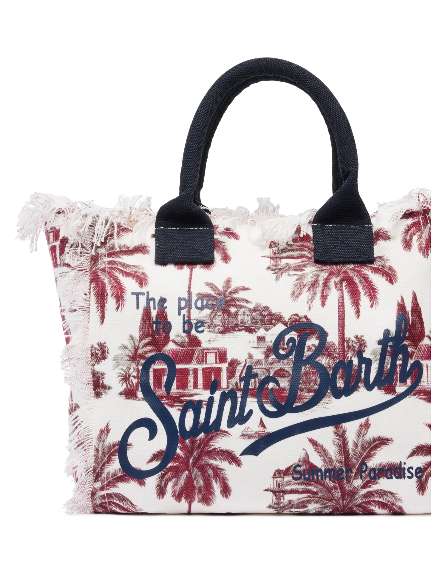 Cotton canvas Vanity tote bag with toile de jouy print | AI CO-CREATED DESIGN BY RICKDICK - POWERED BY RED-EYE - MC2 Saint Barth