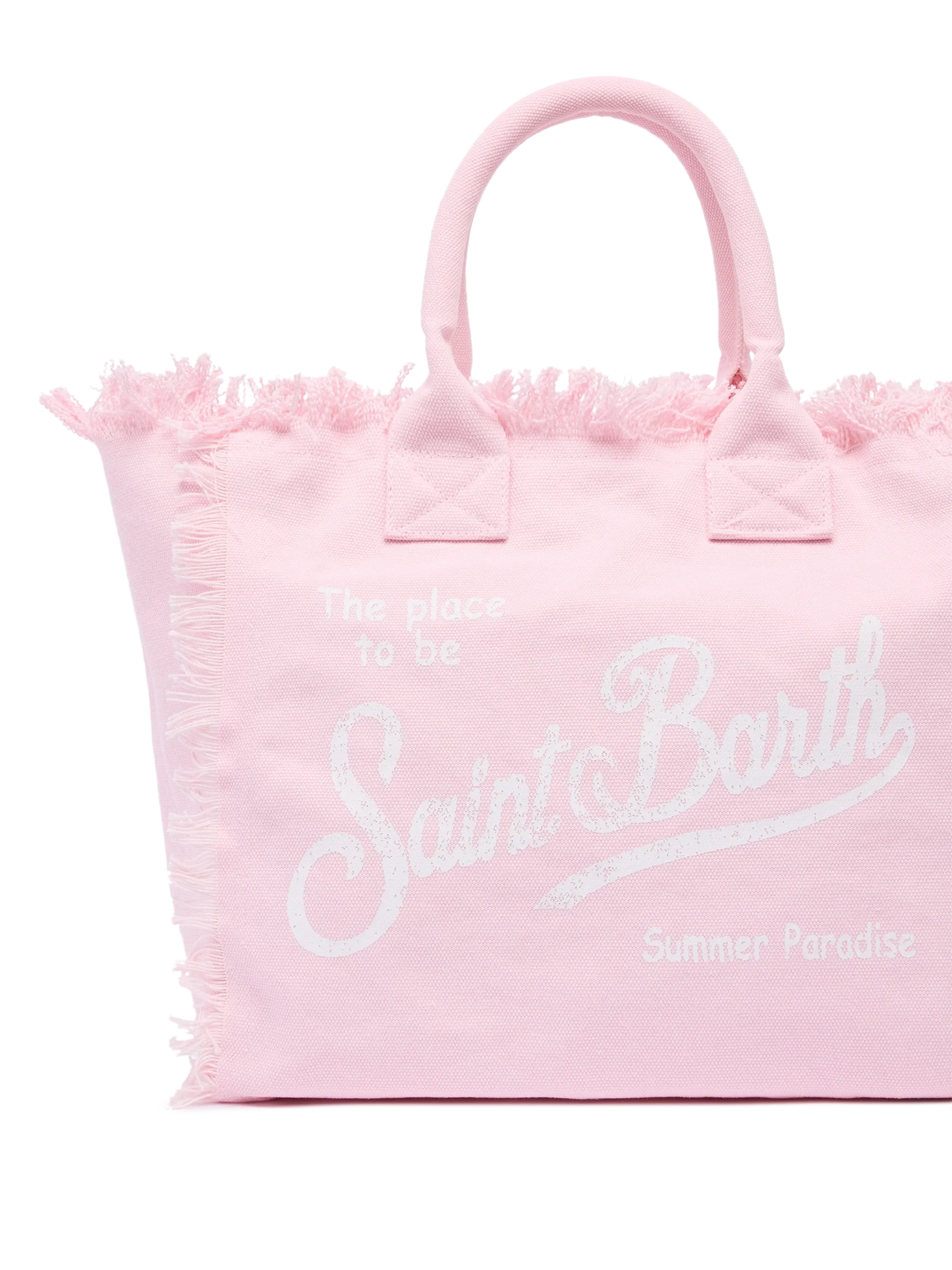 Pink cotton canvas Vanity tote bag - MC2 Saint Barth