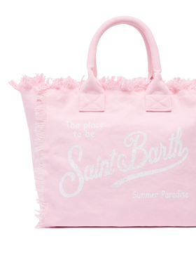 Pink cotton canvas Vanity tote bag - MC2 Saint Barth