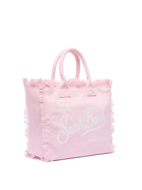 Pink cotton canvas Vanity tote bag - MC2 Saint Barth