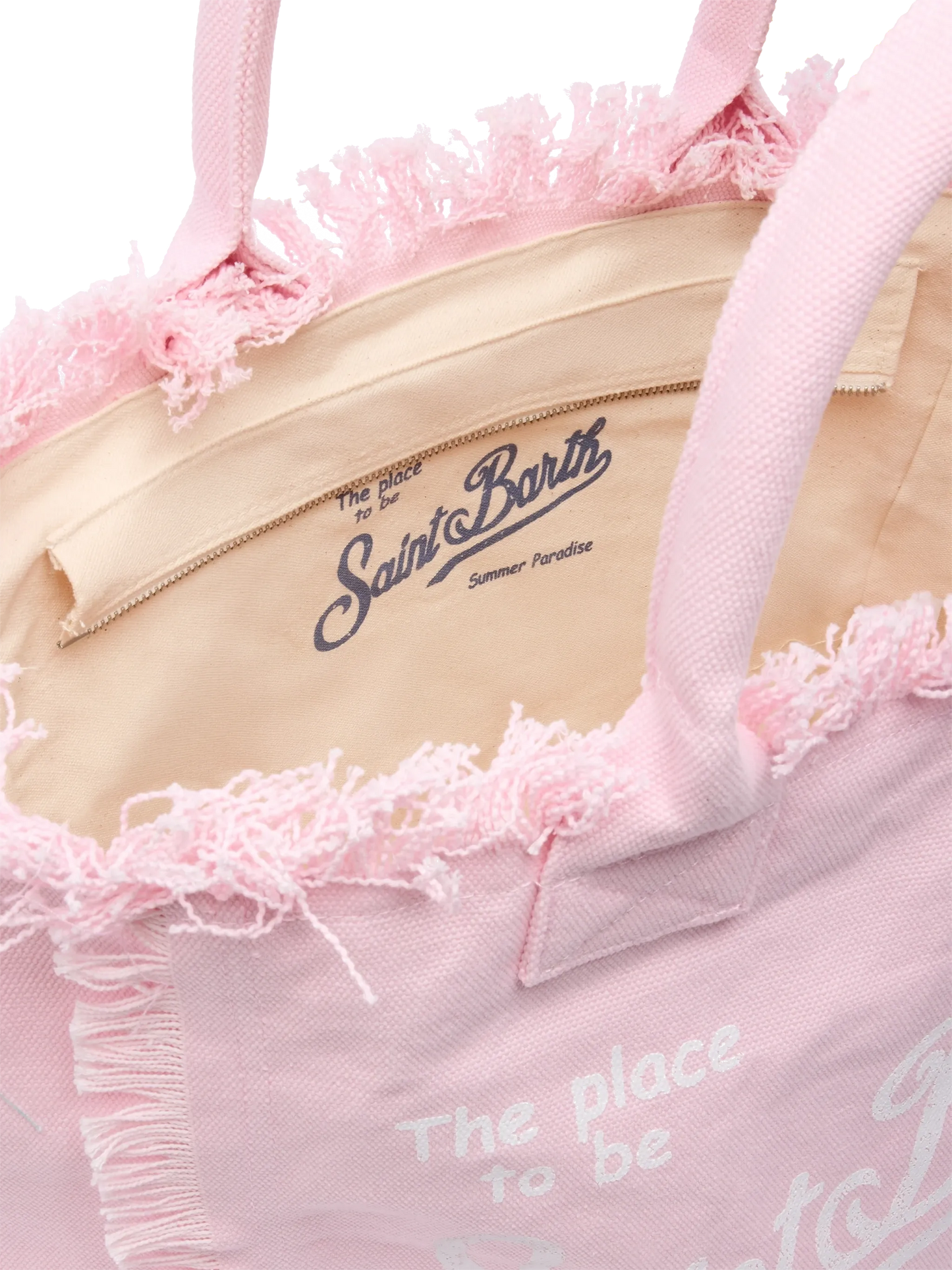 Pink cotton canvas Vanity tote bag - MC2 Saint Barth