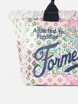 Formentera flower patch cotton canvas Vanity tote bag