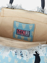 Vanity-Einkaufstasche aus Baumwollcanvas mit Ibiza-Blumenmuster