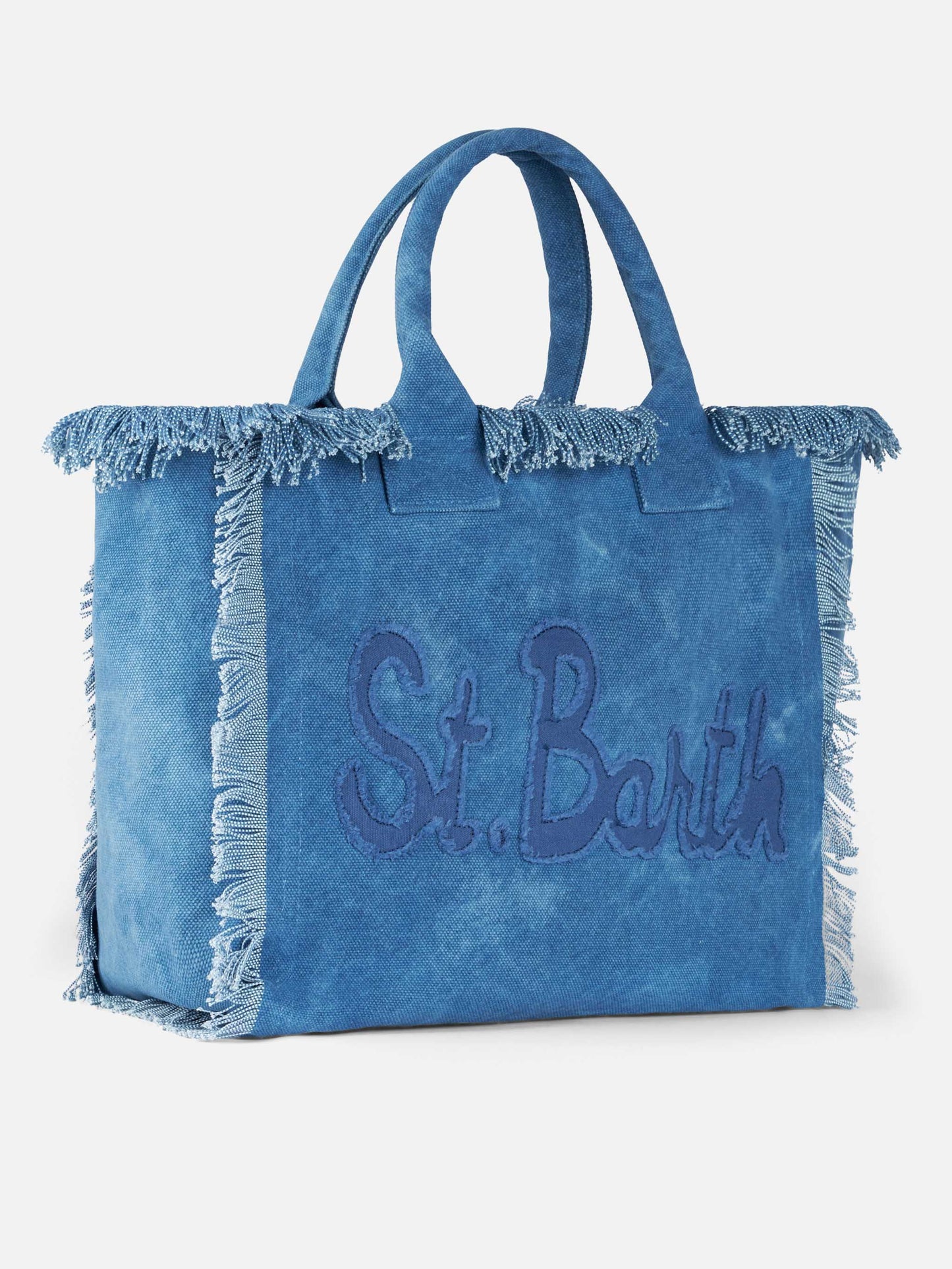 Cotton canvas Vanity tote bag with St. Barth patch logo - MC2 Saint Barth