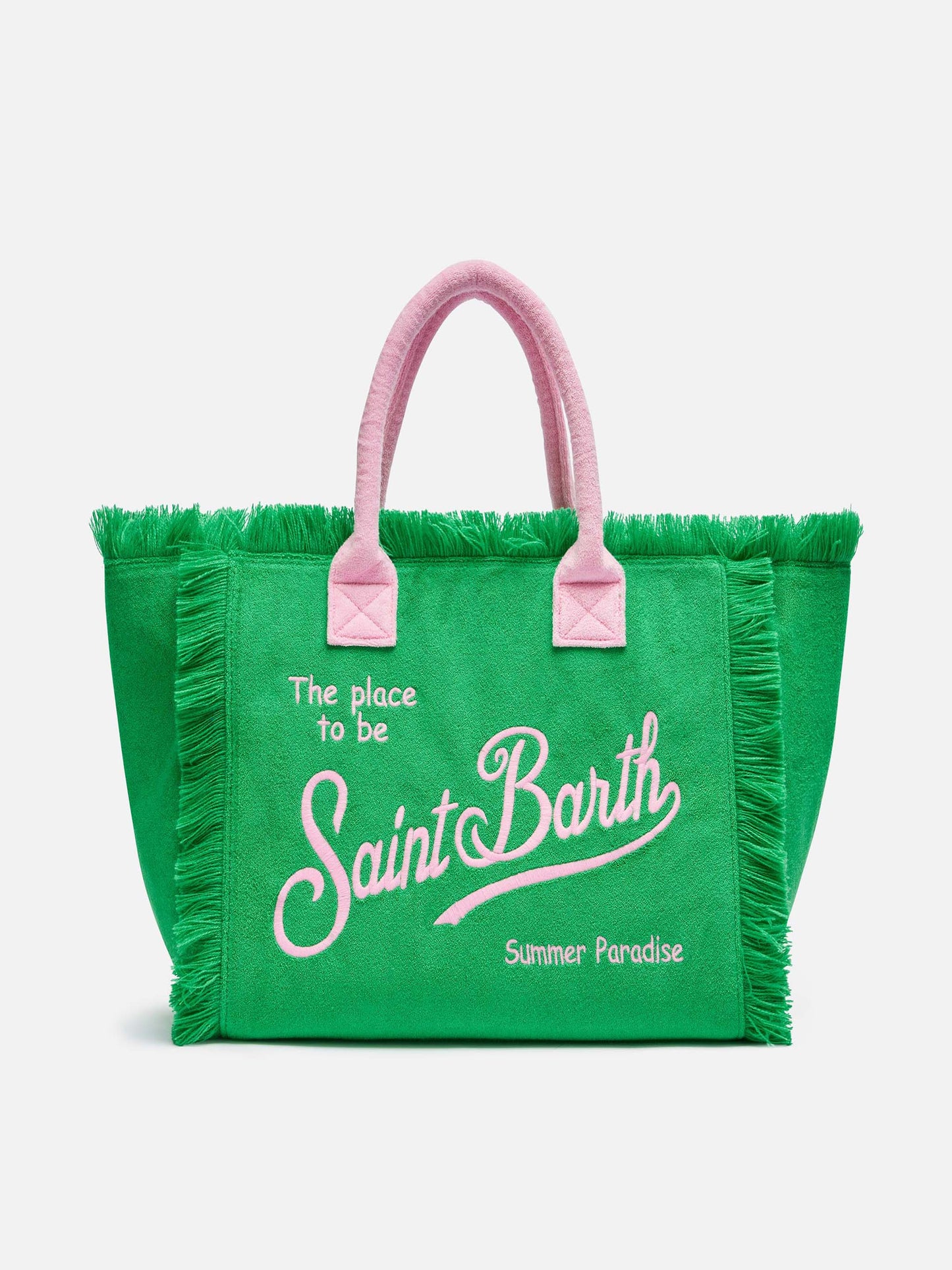 Green terry Vanity Sponge tote bag