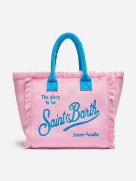Pink terry Vanity Sponge tote bag
