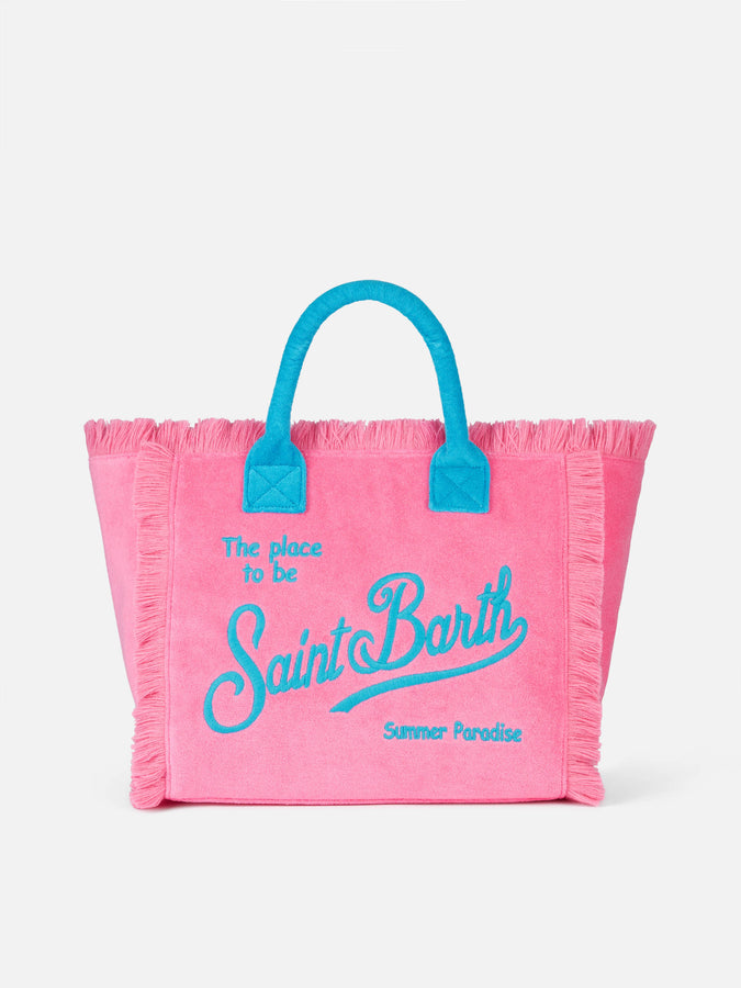 Mc2 Saint Barth Borsa tote Vanity Sponge in spugna fucsia