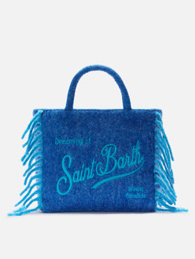 Borsa a spalla Vanity Blanket con frange laterali