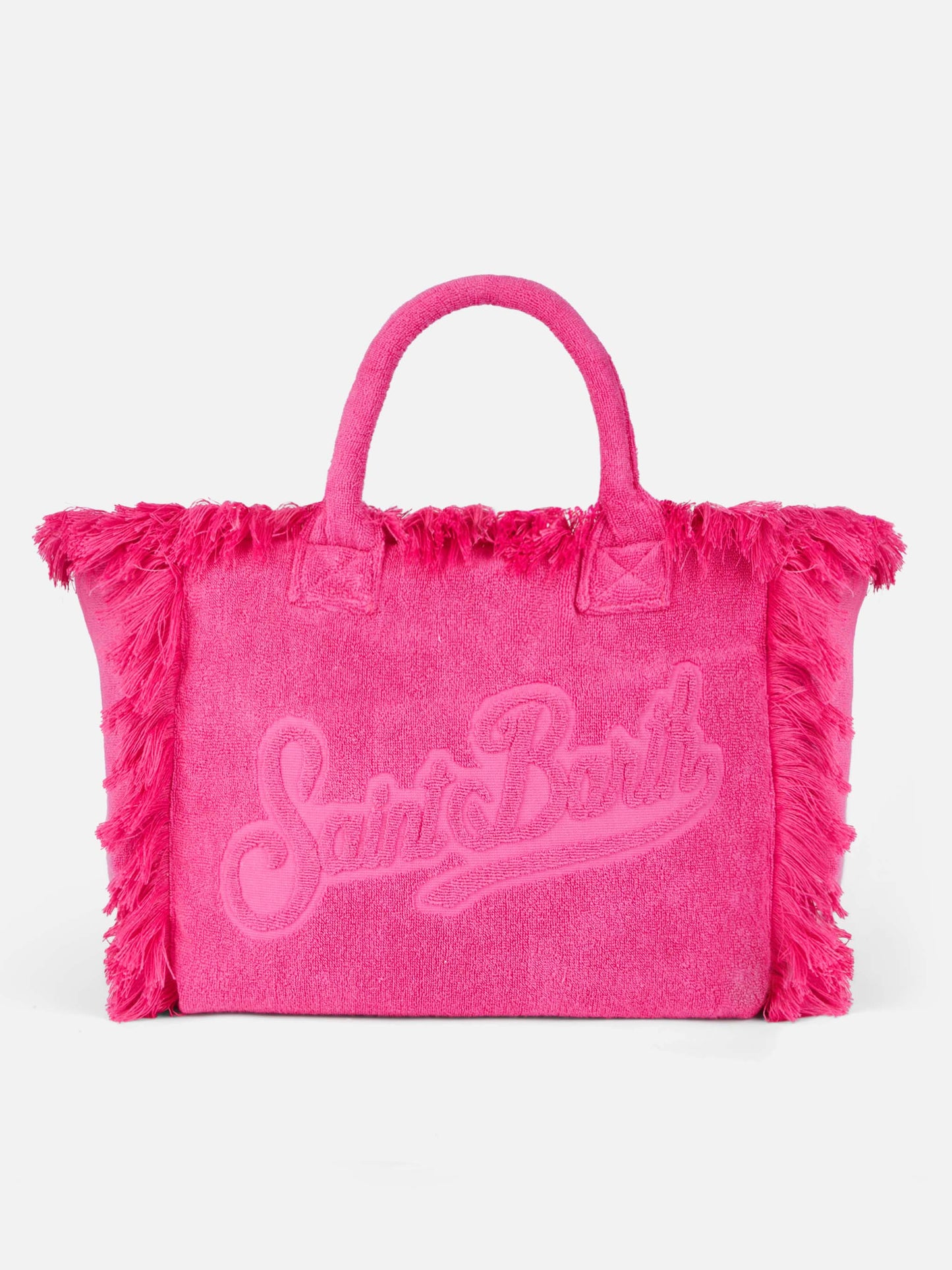 Vanity Terry fuchsia tote bag  with embossed logo