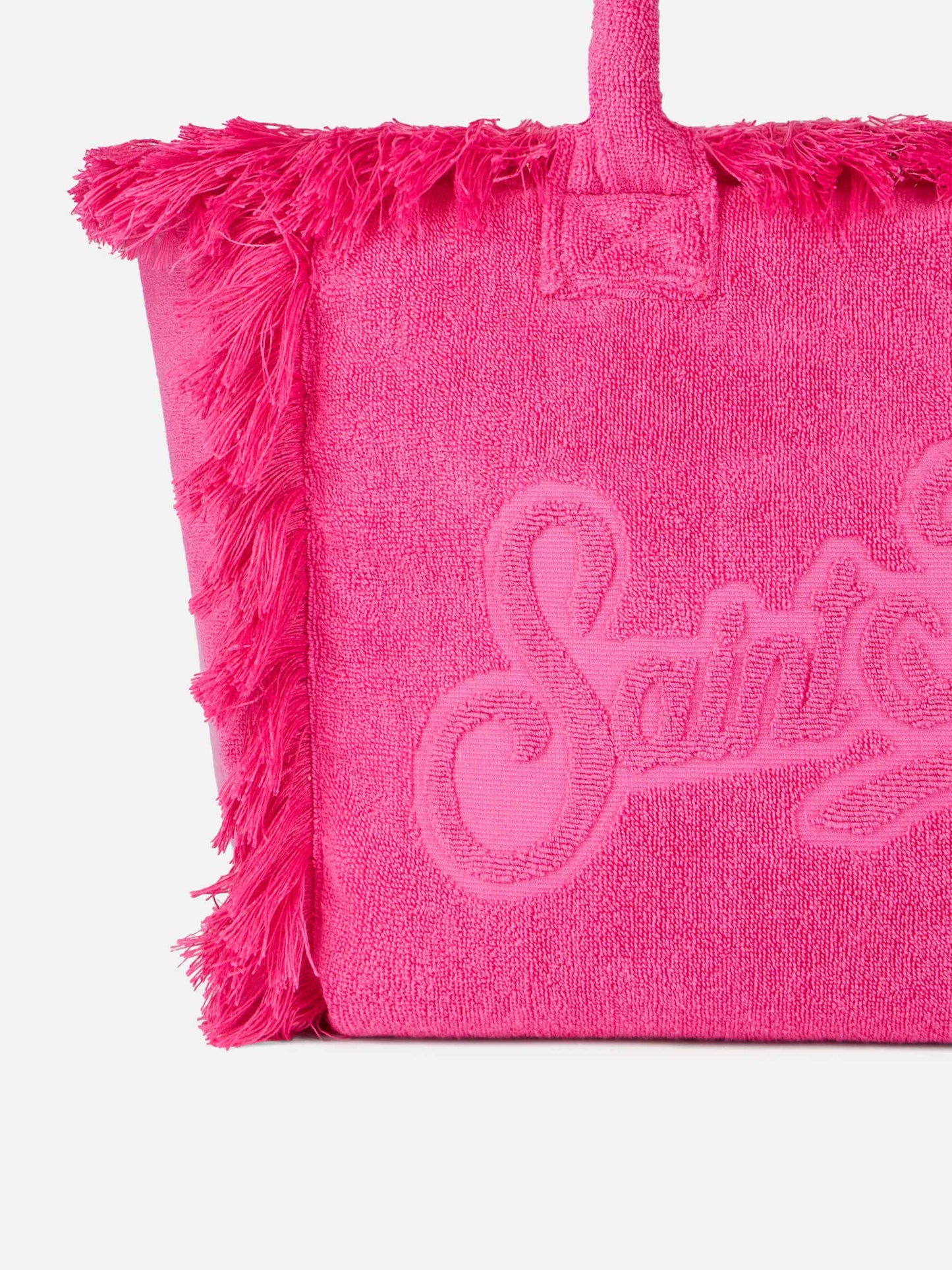 Vanity Terry fuchsia tote bag  with embossed logo