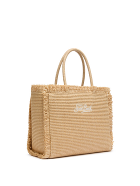Beige straw effect Vanity tote bag - MC2 Saint Barth