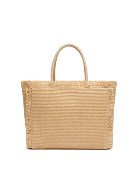 Beige straw effect Vanity tote bag - MC2 Saint Barth
