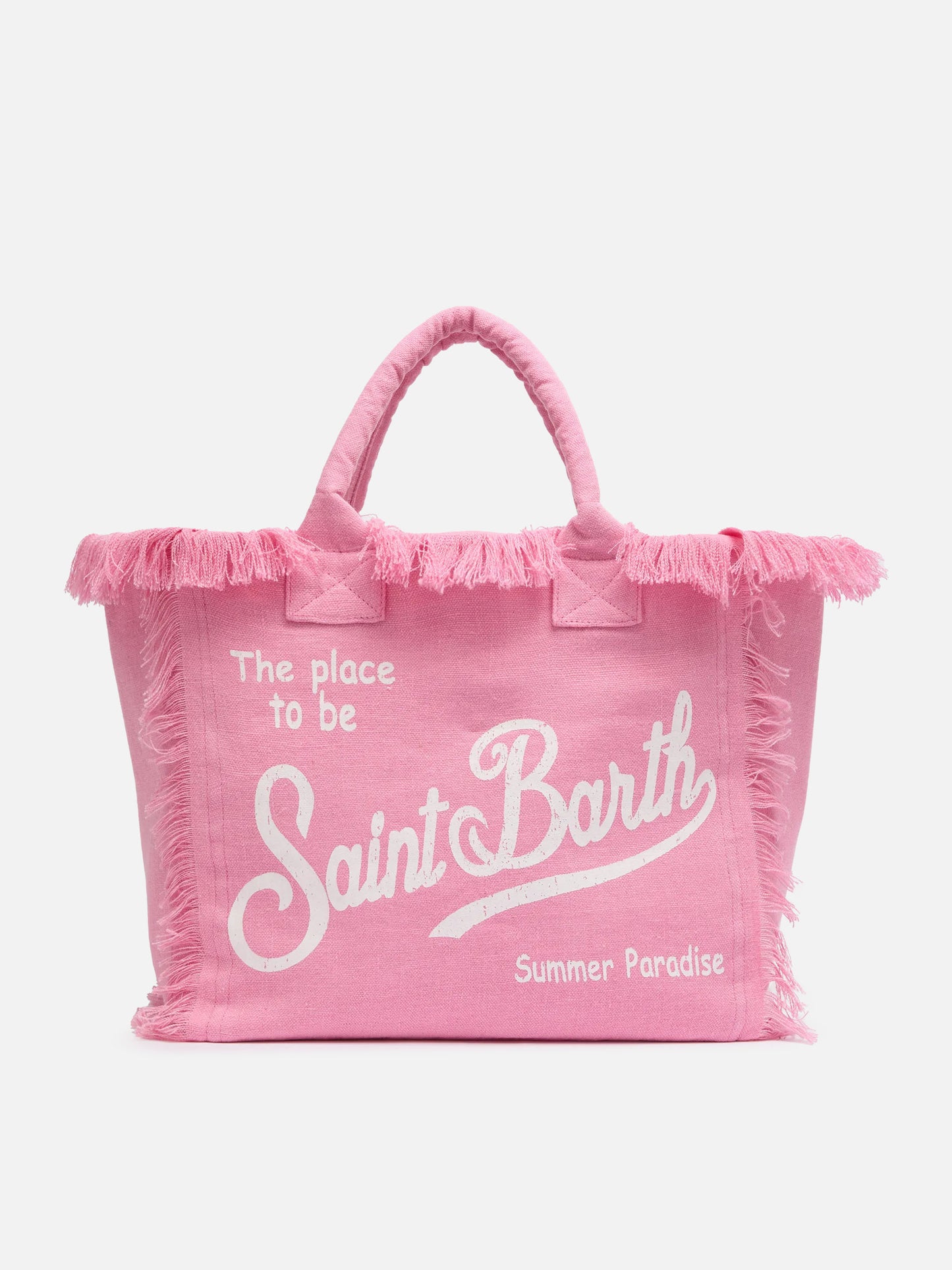 Vanity pink 100% LINEN shoulder bag