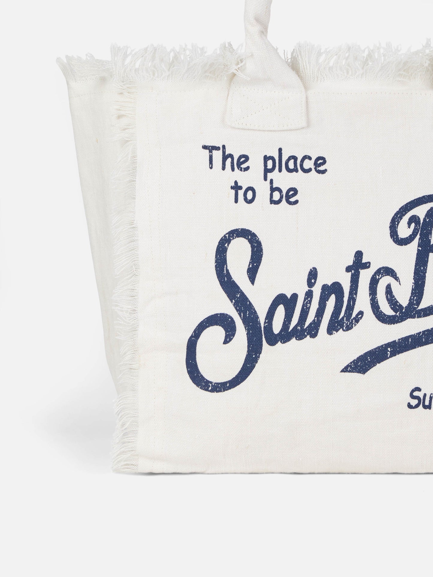 Vanity Schultertasche aus cremefarbenem Leinen (100 %)