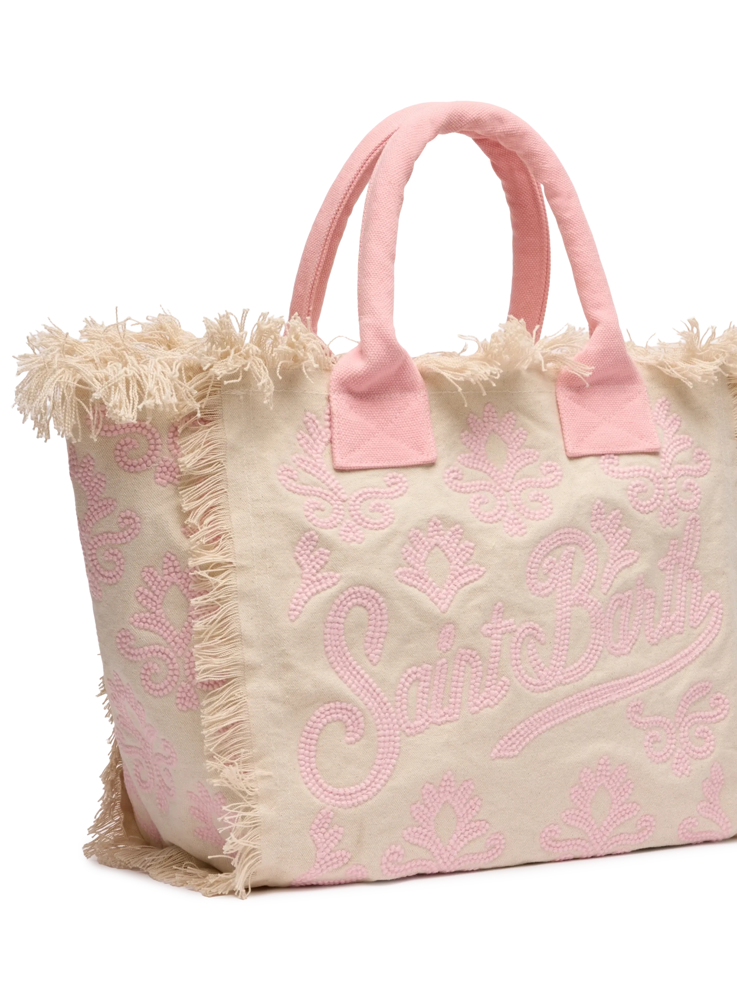 Vanity Rug white and pink cotton tote bag - MC2 Saint Barth