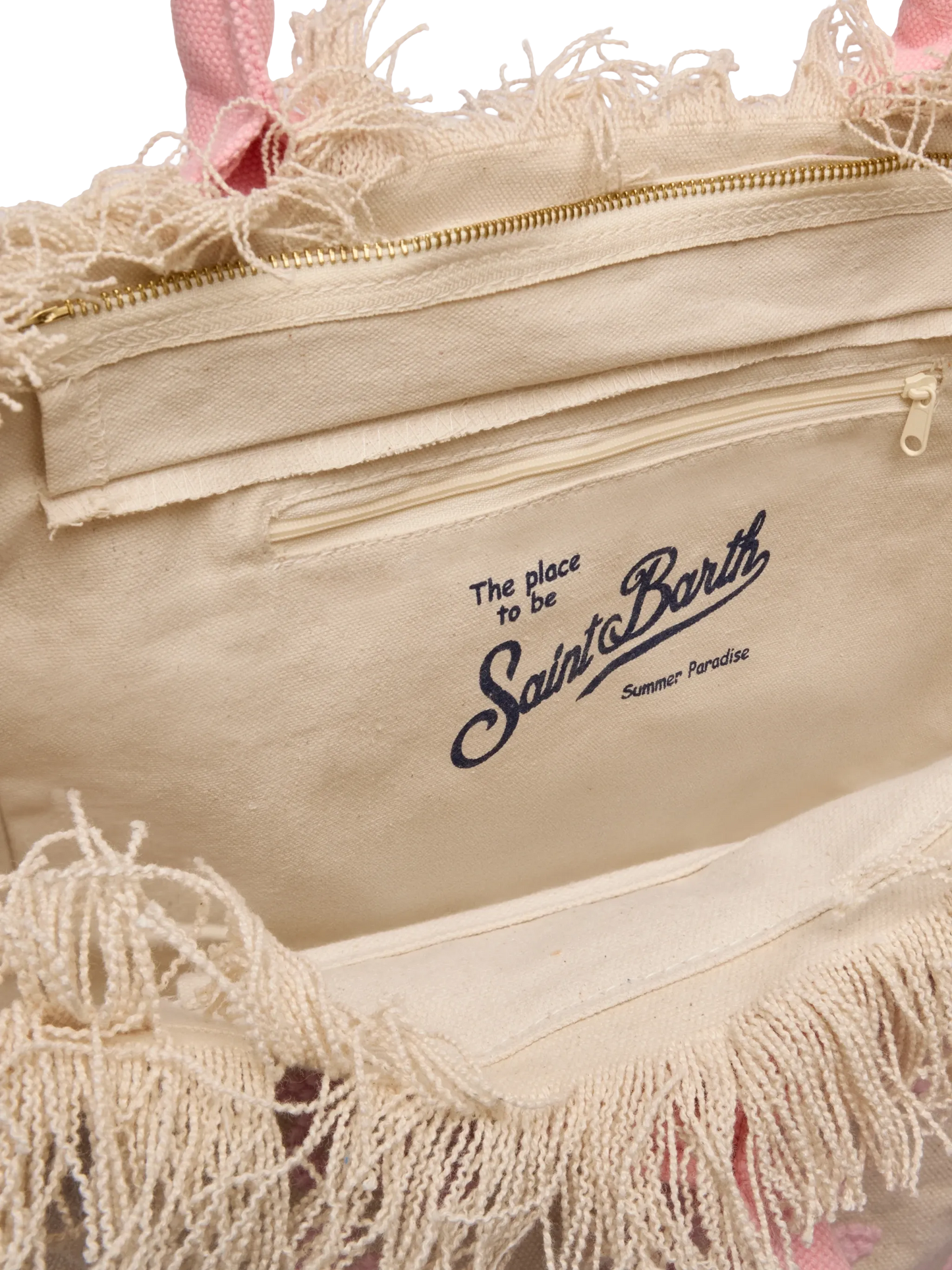 Vanity Rug white and pink cotton tote bag - MC2 Saint Barth