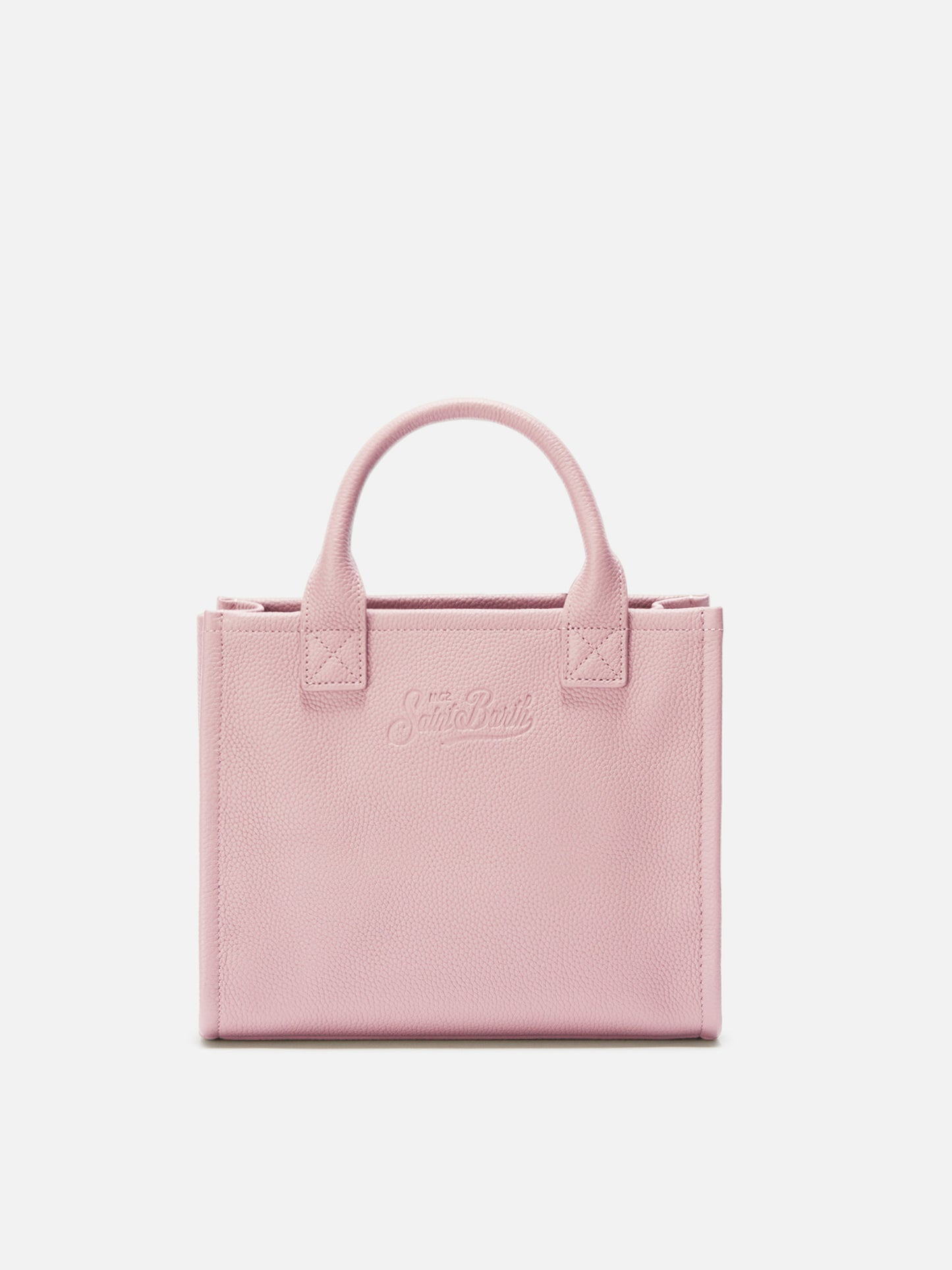 Vanity Bag Midi Shoulder Bag in pink hammered leatherì