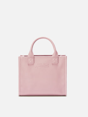 Vanity Bag Midi Shoulder Bag in pink hammered leatherì