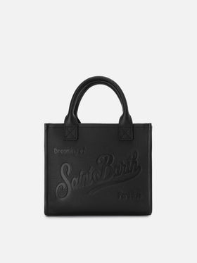 Black pebbled leather Vanity medium bag