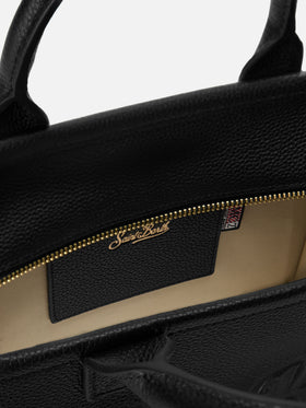 Black pebbled leather Vanity medium bag