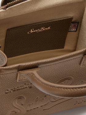 Vanity Bag Mini Shoulder Bag in brown hammered leather