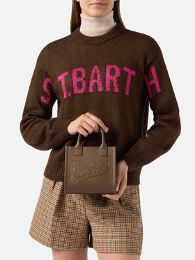 Vanity Bag Mini Shoulder Bag in brown hammered leather