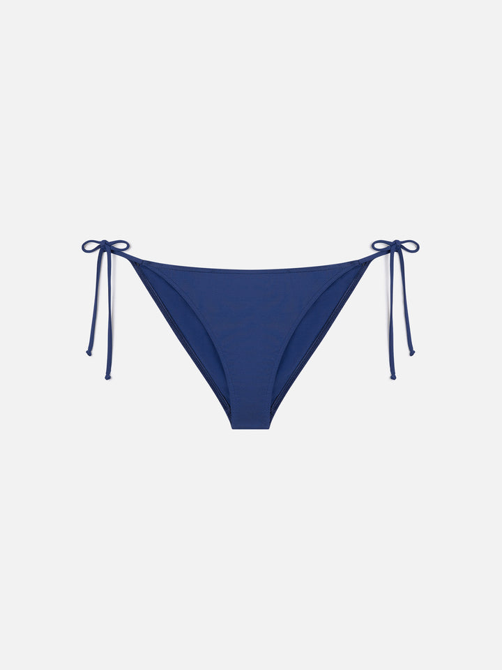 Virgo Bikinihose mit seitlichen Bindebändern in uni Navyblau 