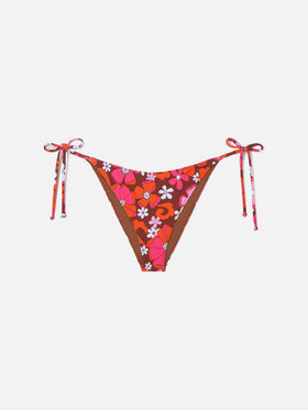 Virgo swim briefs with floral print