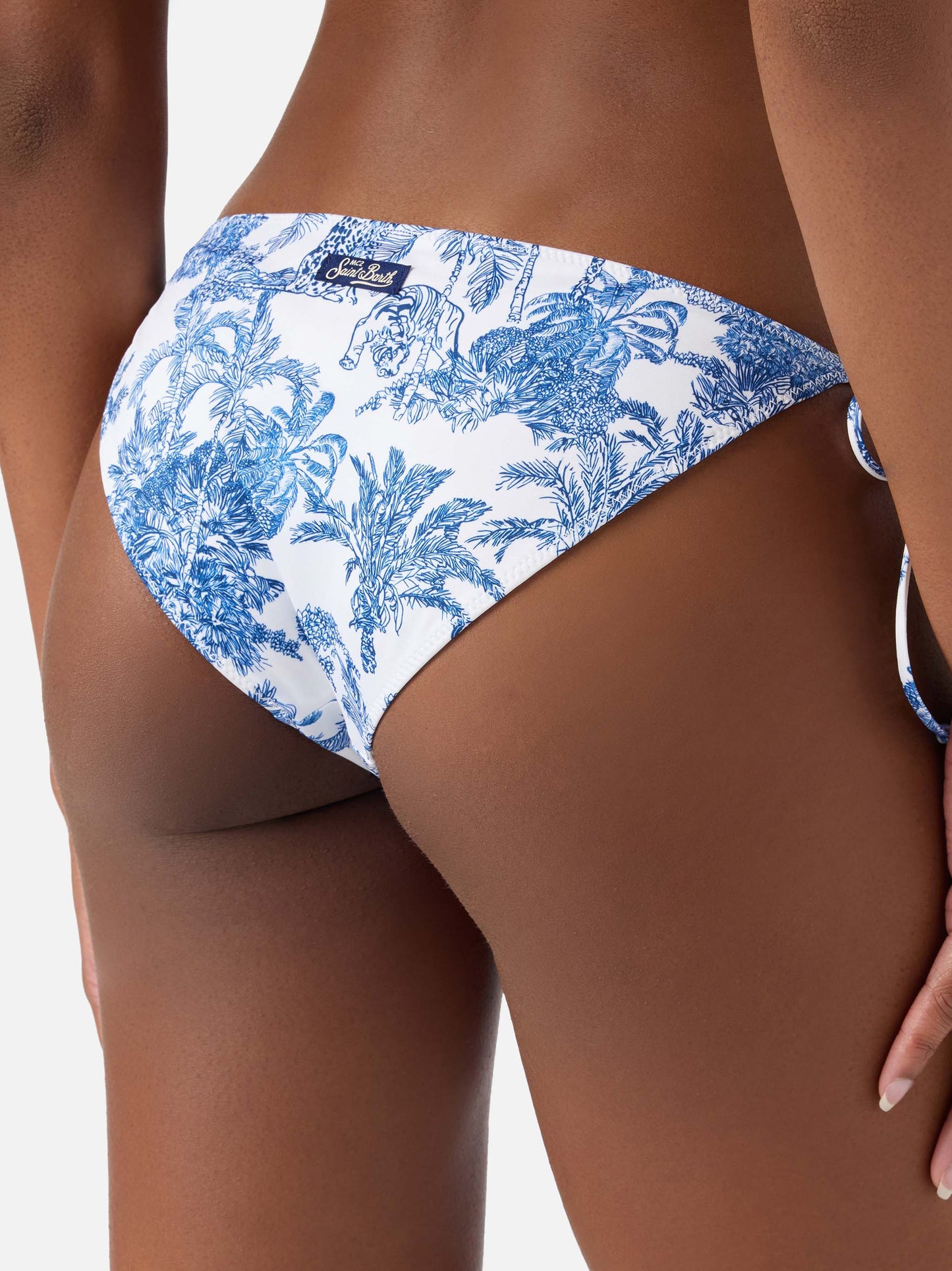 Bikini azul Leah Virgo toile de jouy 