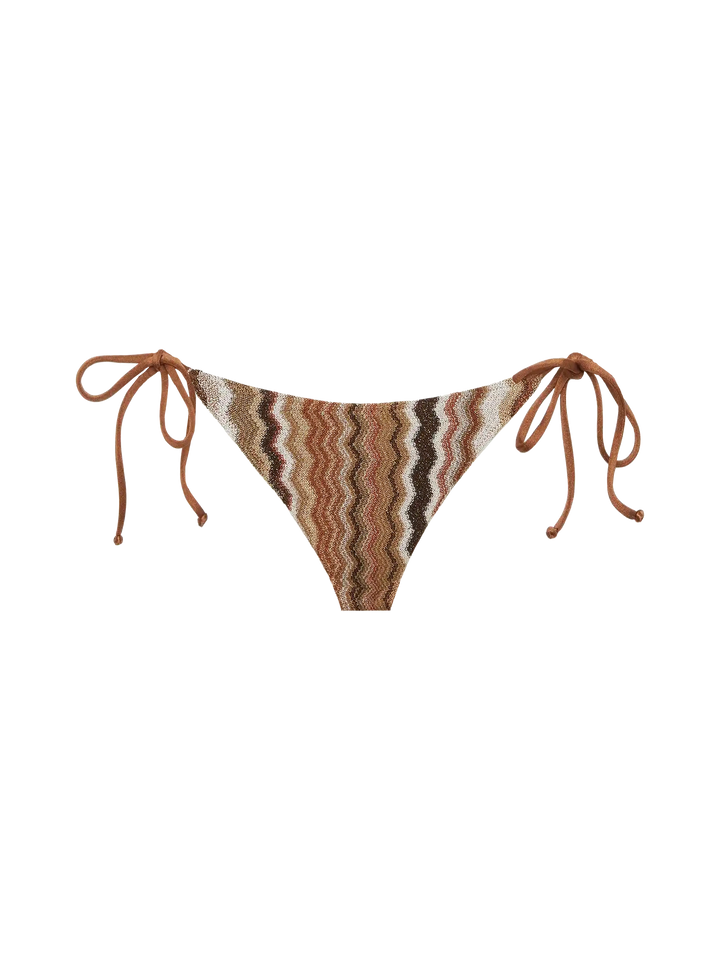 Virgo raschel knit classic swim briefs with wave pattern