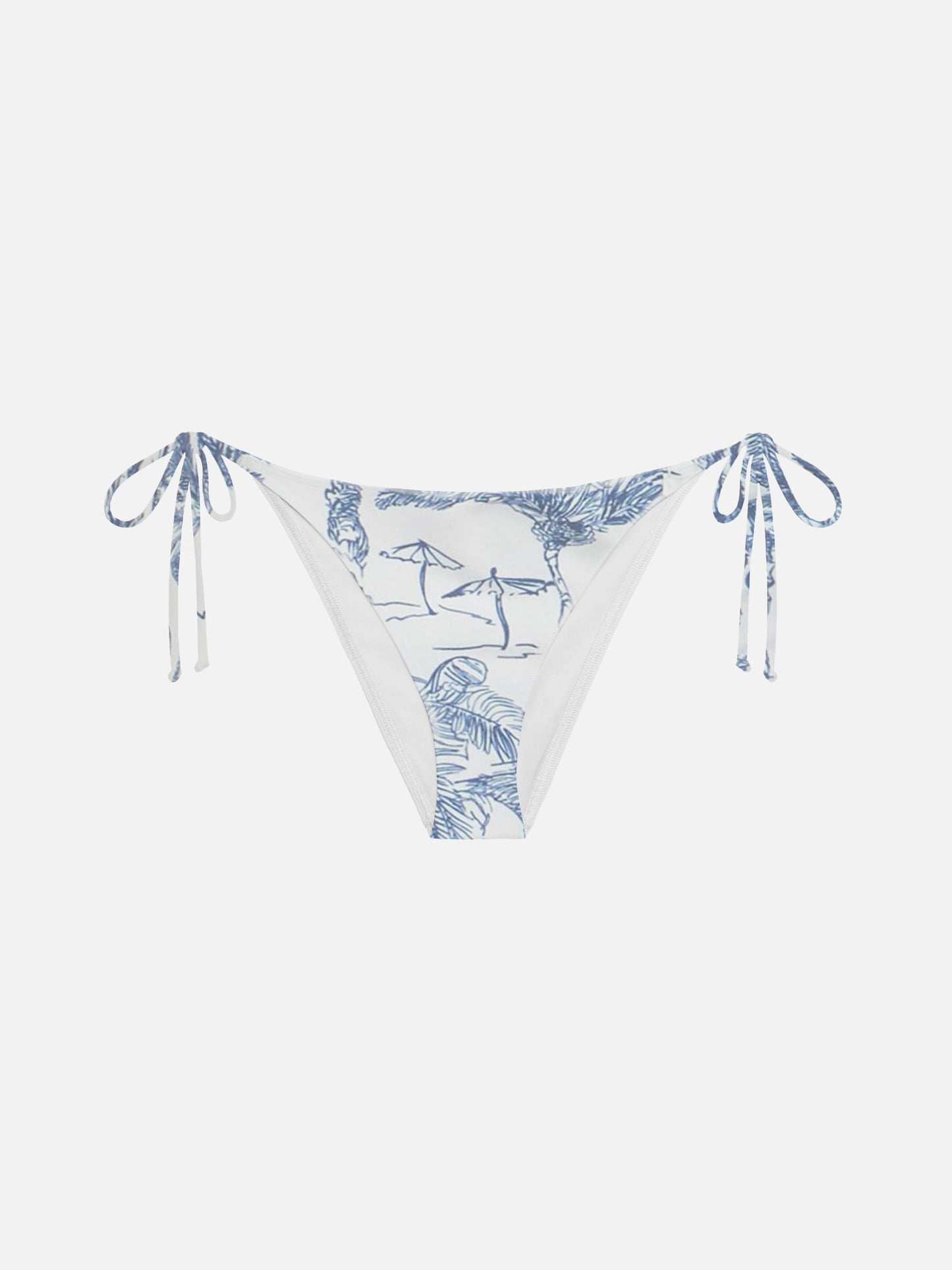 Slip da bagno da donna classico Virgo con stampa Toile de Jouy