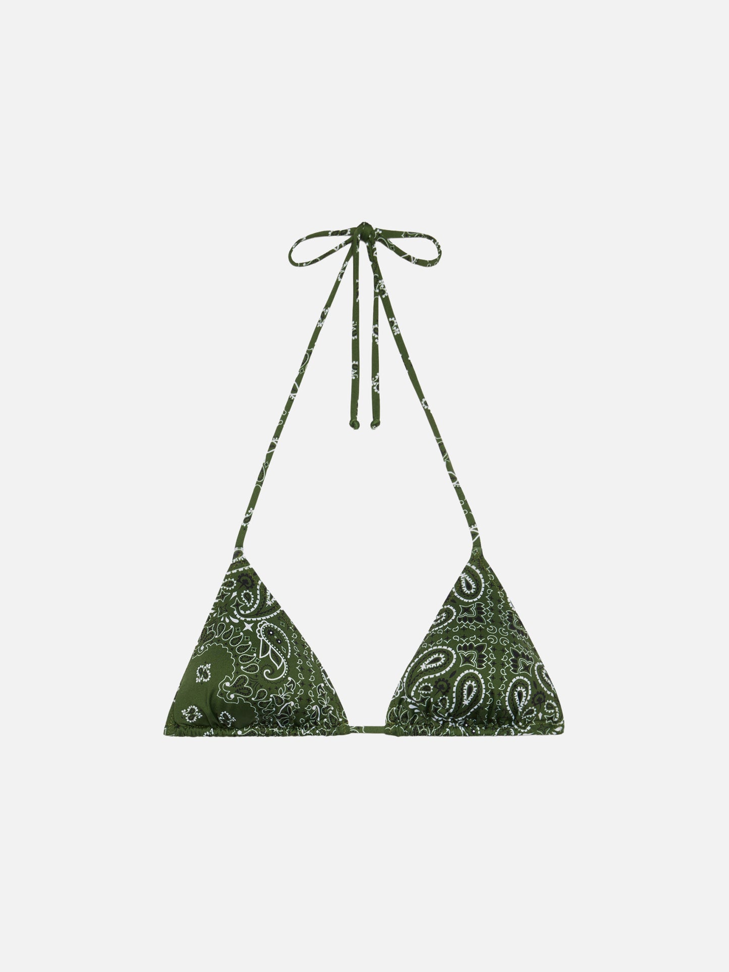 Leah top bikini triangolo con stampa bandana