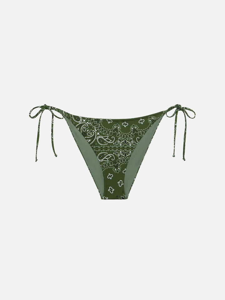 Bikini a triangolo classico Leah Virgo con stampa bandana