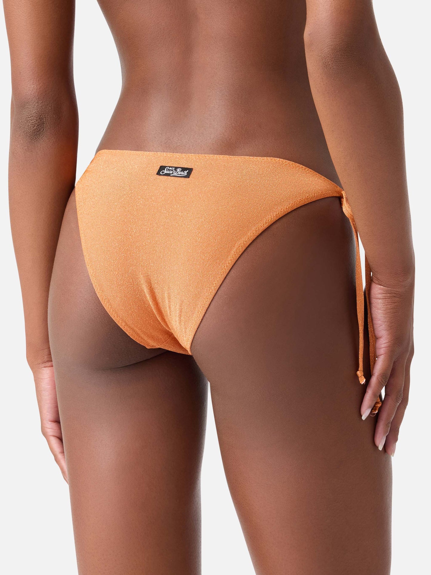 Bikini de triángulo Janet Virgo orange lurex 