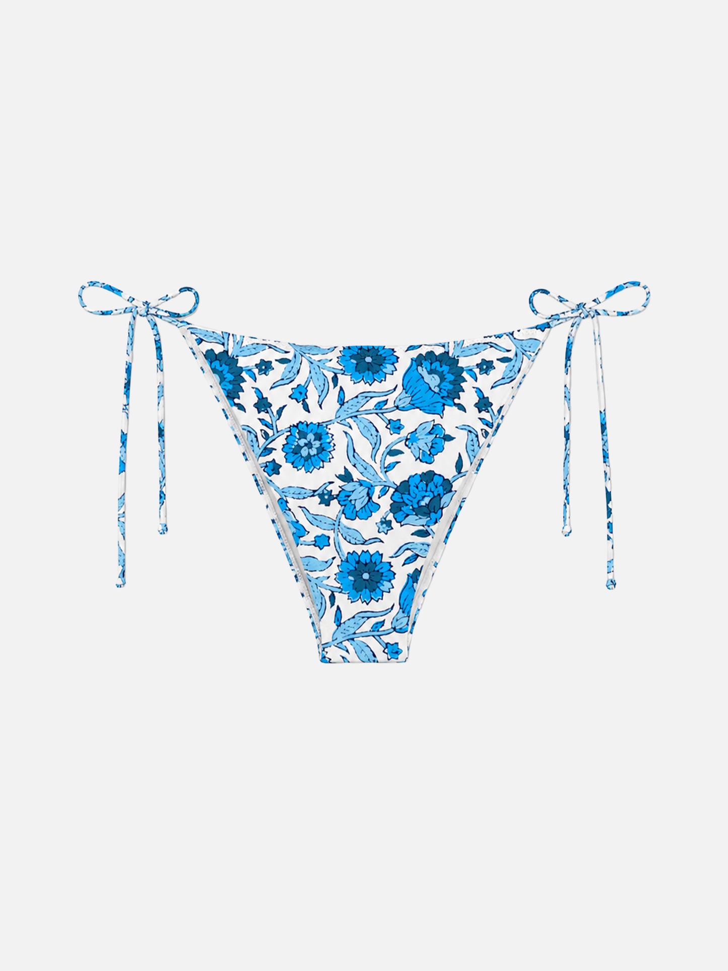 Braguita de bikini clásica Virgo con estampado batik azul 