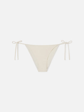 Virgo with side ties bikini bottoms in solid cream
