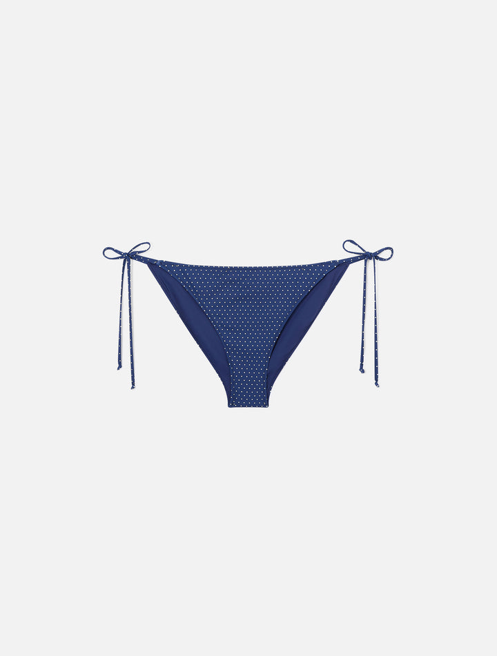 Leah Virgo Triangel-Bikini mit Micro-Polka-Dot-Print 