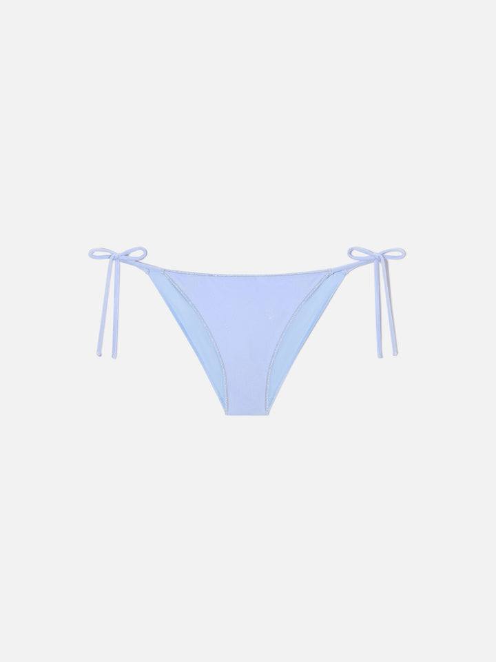 Bañador slip clásico Virgo en terciopelo azul claro 