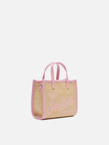 Beige Vivian Mini Strohhandtasche