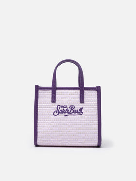 Lilac Mini Vivian Straw handbag - MC2 Saint Barth