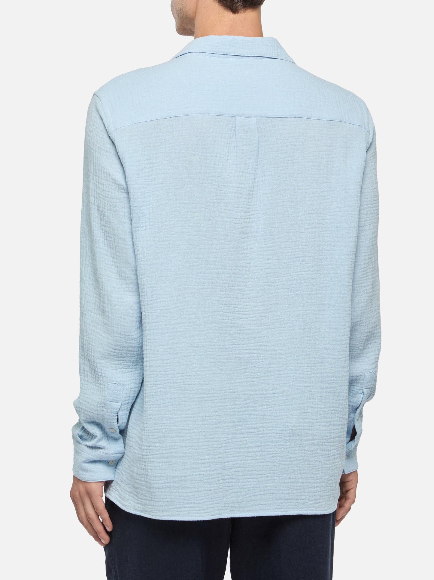 Light blue cotton gauze polo shirt Ventotene - MC2 Saint Barth