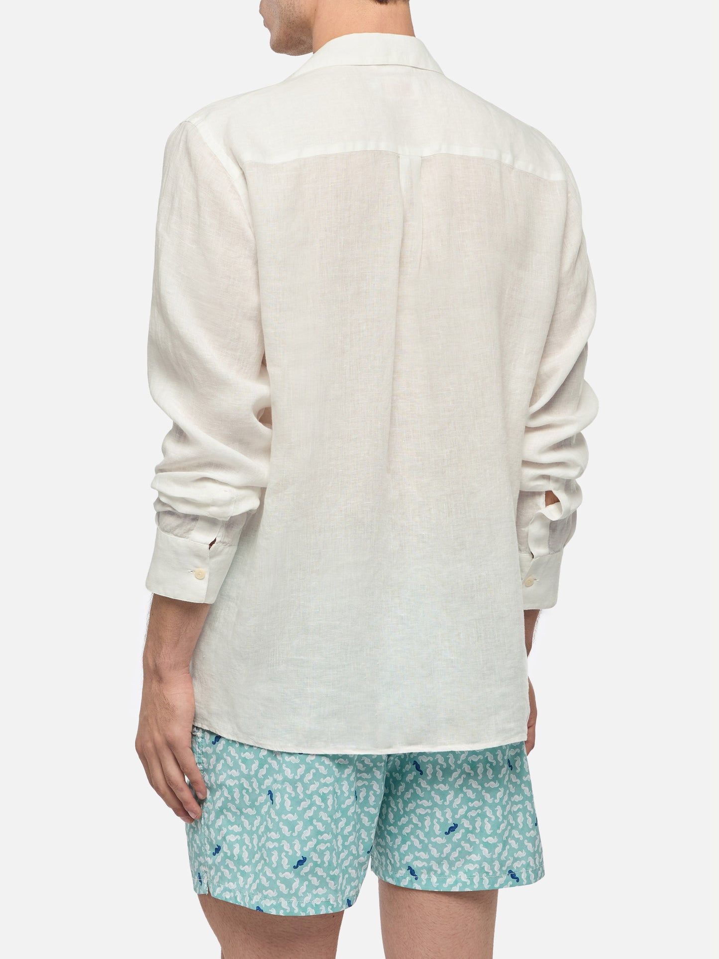 White linen polo shirt Ventotene - MC2 Saint Barth