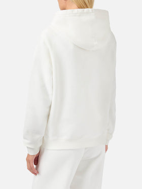 Felpa Virginia in cotone bianco con ricamo Vacanze di Natale | VACANZE DI NATALE SPECIAL EDITION