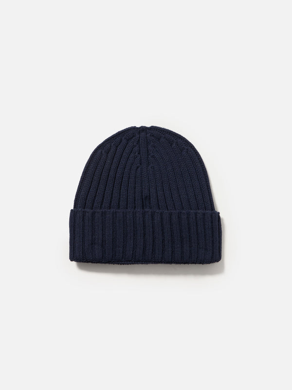 Man navy blue cashmere blend hat Wengen