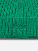 Man green cashmere blend hat Wengen