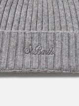 Cappello da uomo in puro cashmere grigio mélange Wengen