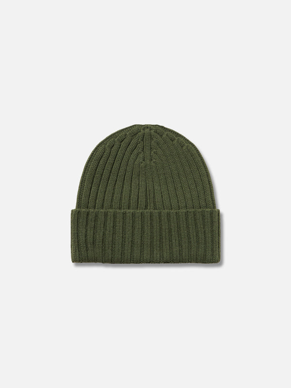 Man military green cashmere blend hat Wengen