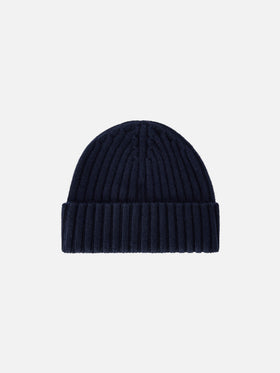Gorro beanie Wengen Navy blue con bordado St. Barth 