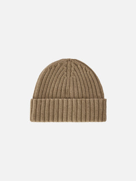 Gorro beanie Wengen beige con bordado St. Barth 