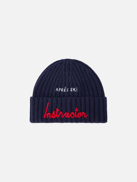 Gorro Wengen Navy blue con bordado Après Ski Instructor 